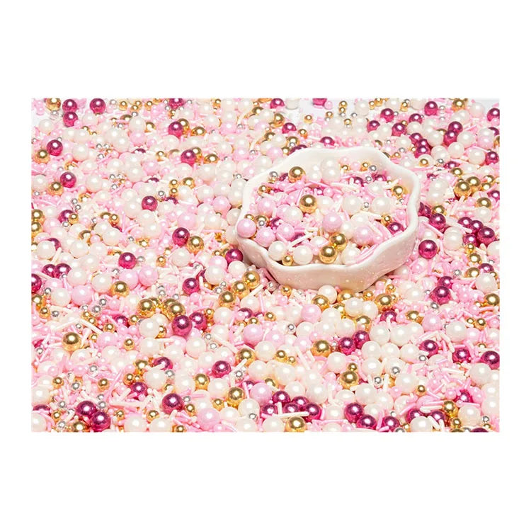 Hot Selling Candy Beads Birthday Party Cake Decoration Edible Sugar Pearl Sprinkles Baking Accessories