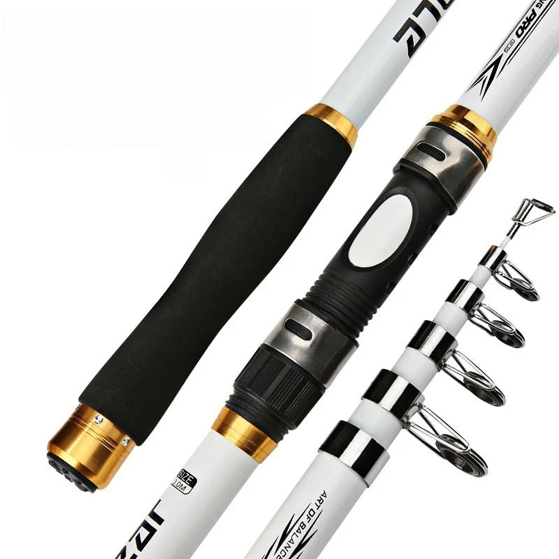 New Fishing Rod High Glass Fiber Telescopic Long Casting Fishing Rod 2.1m 2.4m 2.7m 3m 3.6m Fishing Rod