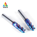 HRC65 4-Flute Tungsten Carbide Roughing End Mill NACO4 Coated CNC Corn Cob Milling Cutter for Stainless Steel and Hardened Metal