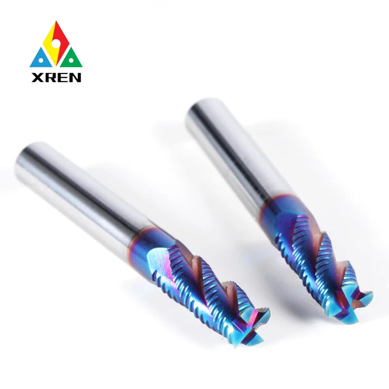 HRC65 4-Flute Tungsten Carbide Roughing End Mill NACO4 Coated CNC Corn Cob Milling Cutter for Stainless Steel and Hardened Metal