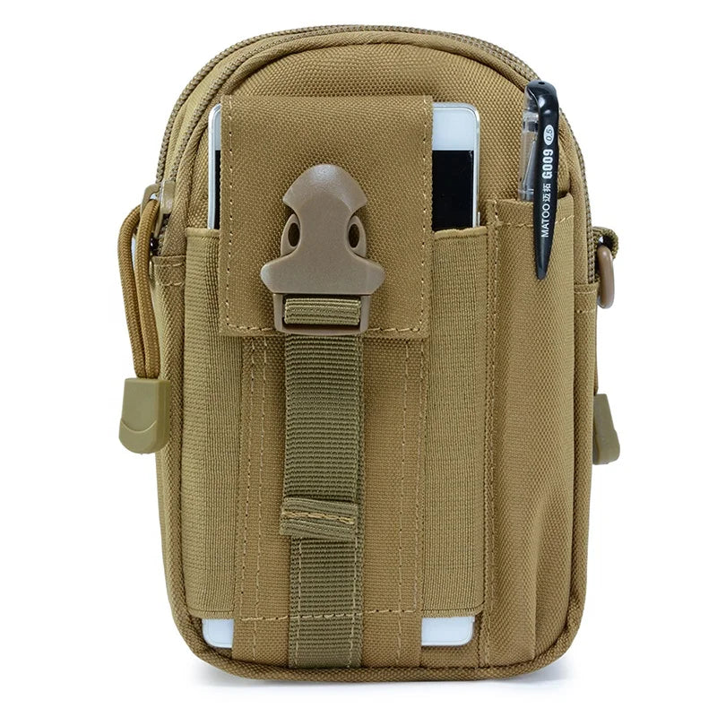 LUPU Outdoor Tactical Waist Bag Waterproof Oxford Material Running Sport Sling Pouch with Molle System Phone Bag