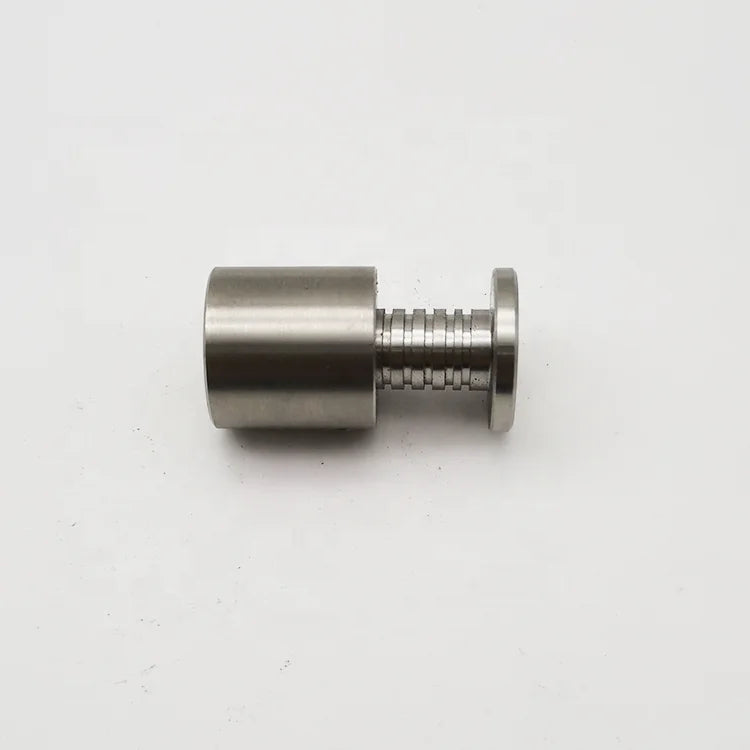 Walron 304 Satin Stainless Steel Sign Lock Standoffs 20x20mm Diameter Adjustable Thickness Acrylic Plate Fasteners