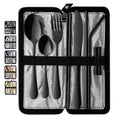 Portable Stainless Steel Flatware Set Camping Utensils Set with Case for Fixing Tableware Lunch Flatware