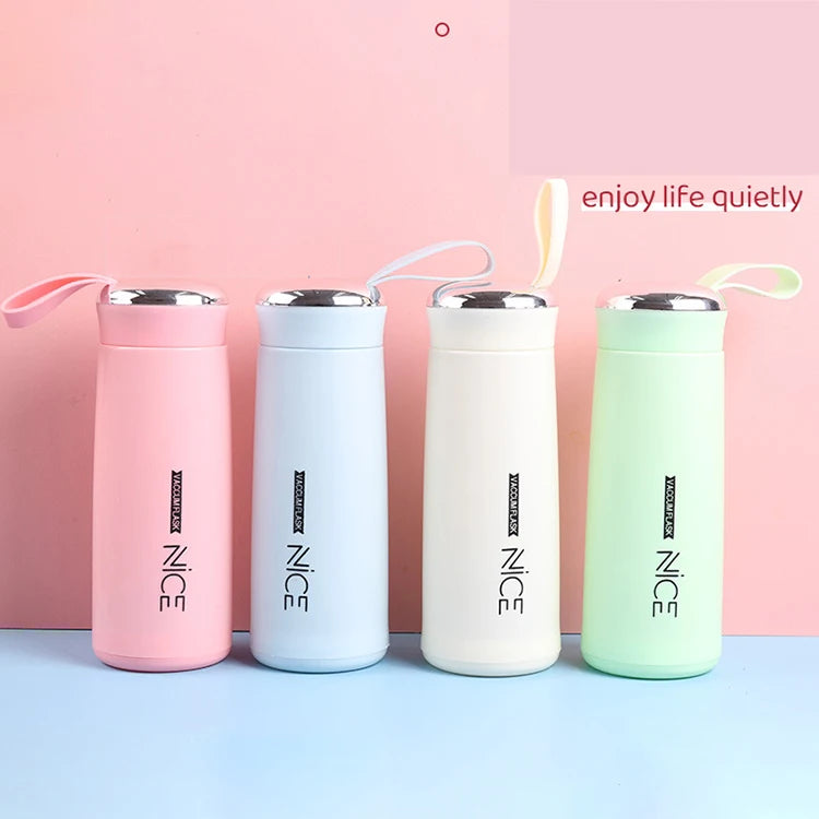 Promotional Gifts Macaron Glass Water Bottle Cheap Price 400ml Glass Water Bottle with Silicone protection Sleeve Cover