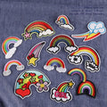 DIY Embroidery Patch Wholesale Iron on Backing Embroidered rainbow Patch
