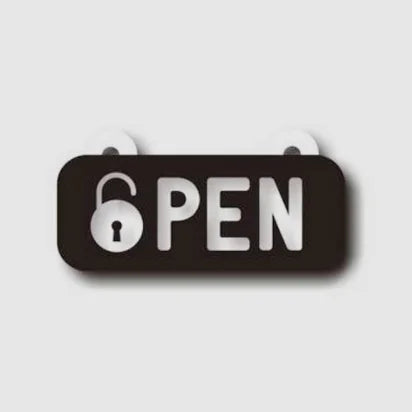 Changeable Open Closed Door Signs Exterior Hanging Acrylic Warning Sigange for Shop Business