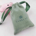 Wholesale Custom Logo Black Flannel Velvet Pouch Gift Drawstring Bag Packaging Velvet Jewelry Pouch Shoes Dust Bag