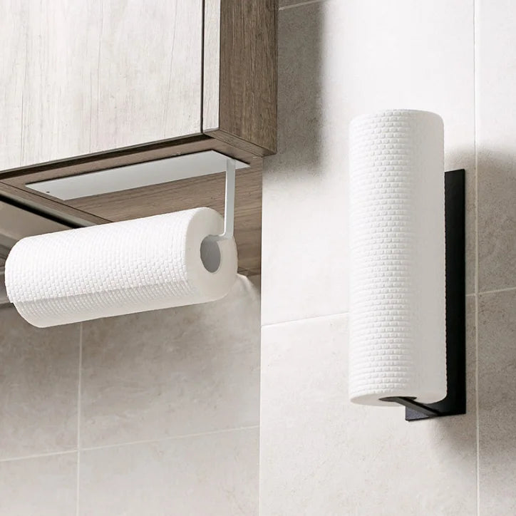 Self Adhesive Kitchen Paper Towel Holder Under Cabinet Toilet Roll Holder Wall Mounted