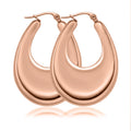 Customized Fashion Professional Stainless Steel Jewelry Rose Gold Plating Women'S New Jewelry U Shaped Simple Earrings