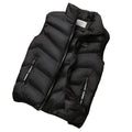 Men's Anti-Static Winter Puffer Casual Color Outdoor Jacket Pocket Solid Coats Puffer Vest