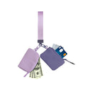 Custom Logo Coin Bag Dual Pouch Portable Card Holder Key Chain Wallet Bags Zip Around Dual Pouch Wristlet