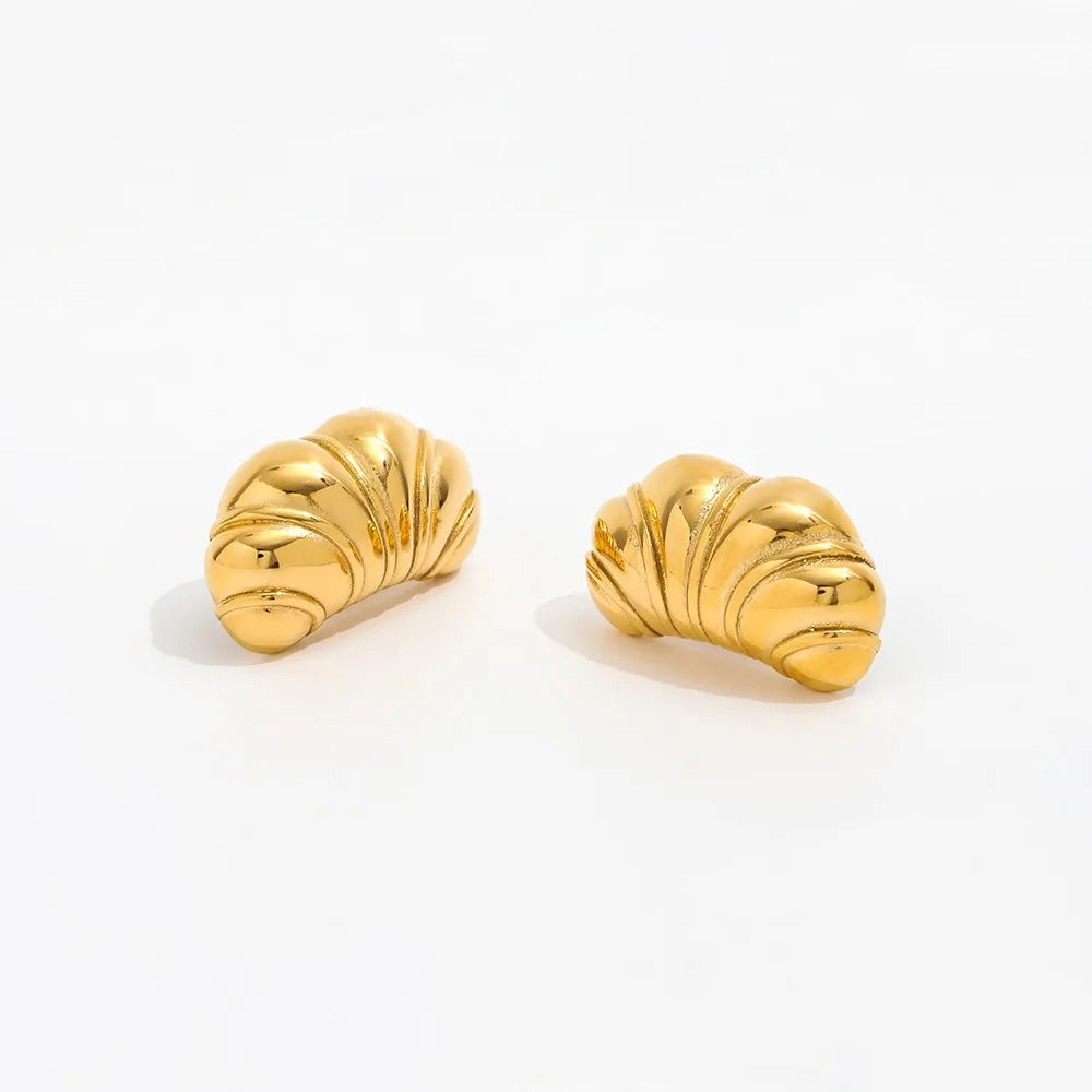 JOOLIM Jewelry Wholesale Stainless Steel Chunky Hollow Croissant Stud Earring Statement Earring Wholesale