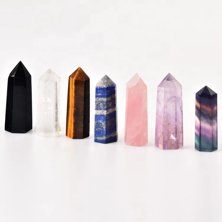 Wholesale Natural Quartz Rose Crystals Healing Stones Fengshui Crystal Tower Amethyst Wand Crystal Point