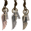 Adjustable Jewelry Necklace Personalized Long Necklace Cross Swing Leather Necklace Men