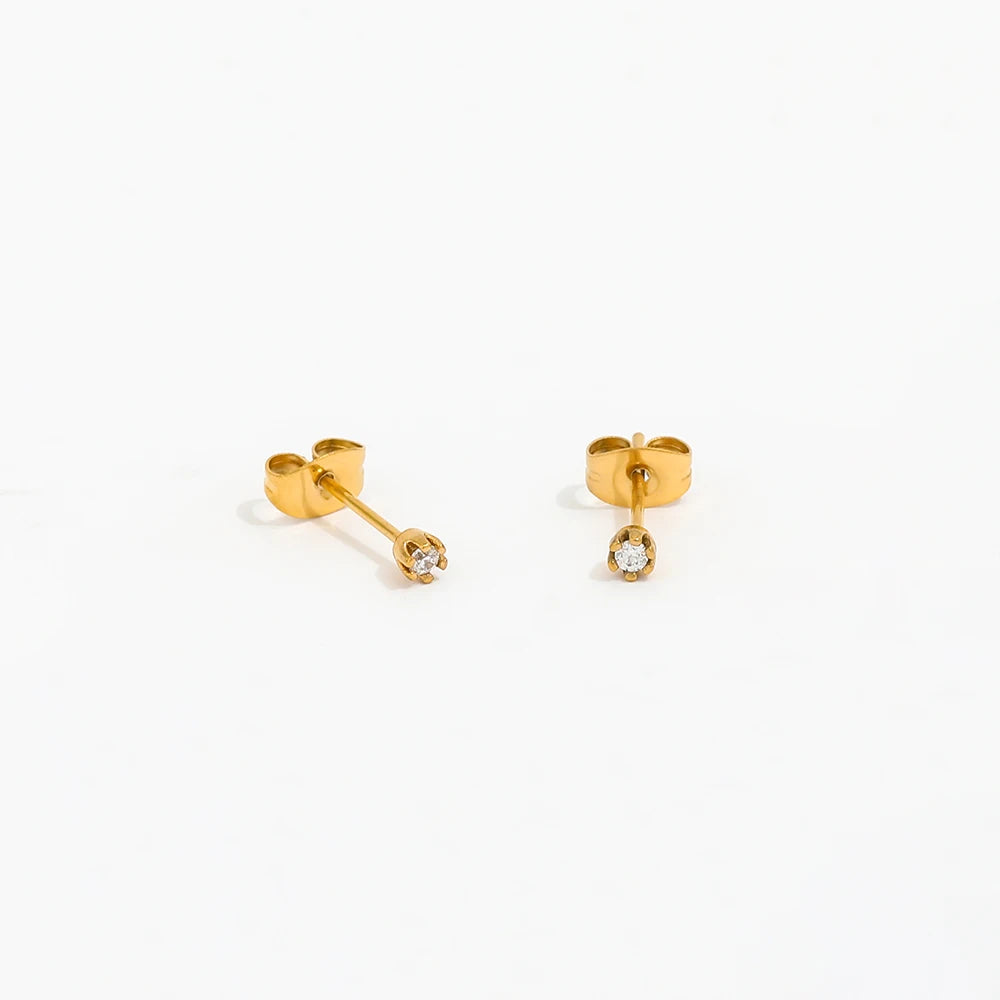 Fenny Tarnish Free Sweety Mini Diamond Dtud Earring Trend for Women Wholesale Stainless Steel Ladies Jewelry
