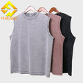 Oversized Men's Heavy Cotton Workout Gym Tank Top Acid Wash Sleeveless Cut Muscle Shirts Custom Logo Vintage Breathable Loose