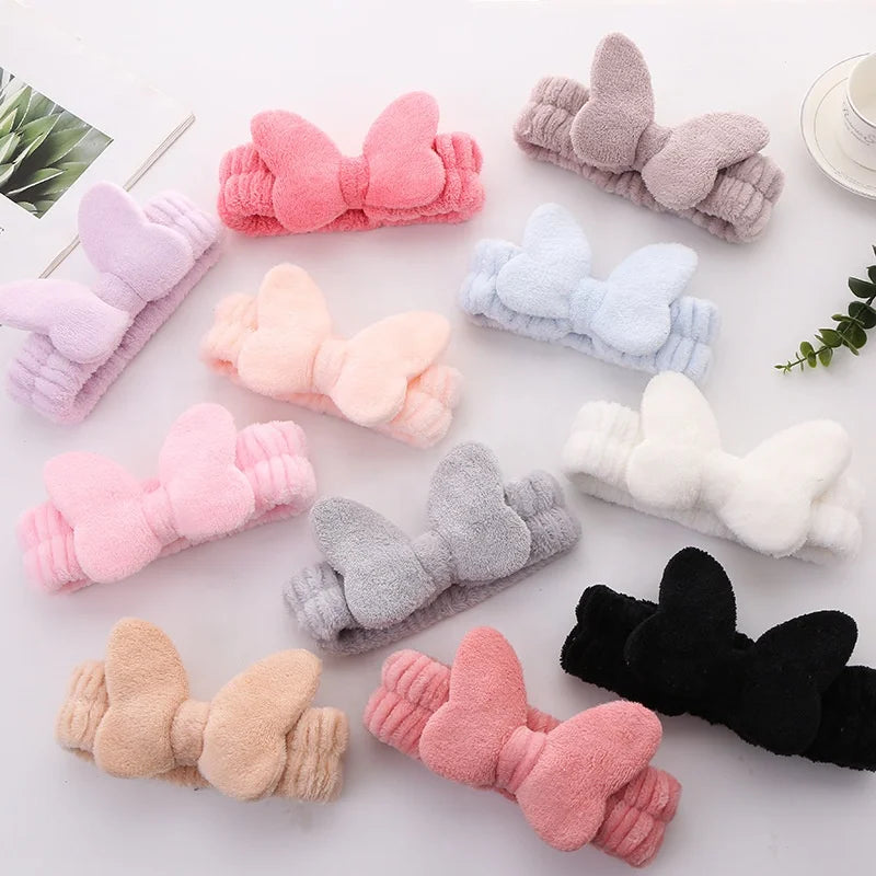New Fashion Girls Cute Butterfly Makeup Headbands Spa Headband Face Washing Hair Band for Girls Women