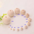 1kg Wooden Bead Natural Beads Round Wood Beads for Crafts DIY Handmade Decorations Craft Making