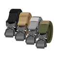 Tactical Belt Men's Nylon Fabric Belt Outdoor Quick Release Metal Buckle Belt for Hunting Hiking Sports Waistbelt