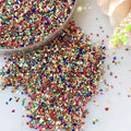450g 3D Small Broken Glitter Glass Irregular Metallic Crystal Chips Chunky Sequins Crushed Glass for Craft Glitter Fine Resin