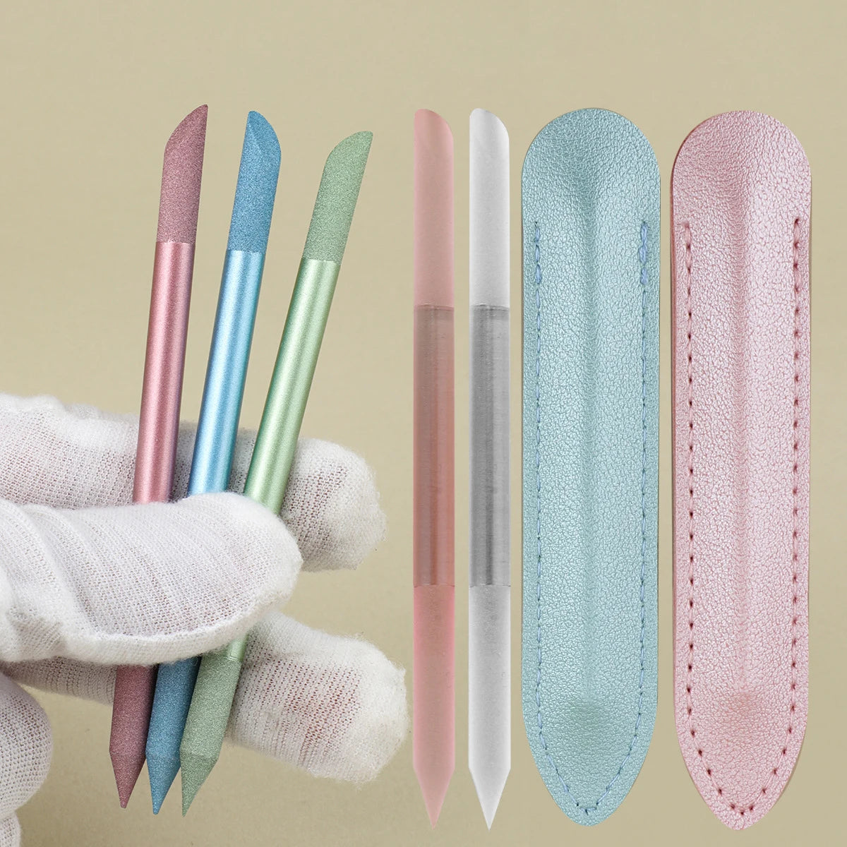 Professional Polishing Crystal Glass Nail Files Tools Small Manicure Stick Glass Nail Cuticle Remover Pusher Nail File