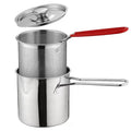 1.2L Small Portable Premium Stainless Steel Cookware Set Frying Pot With Basket and Clip