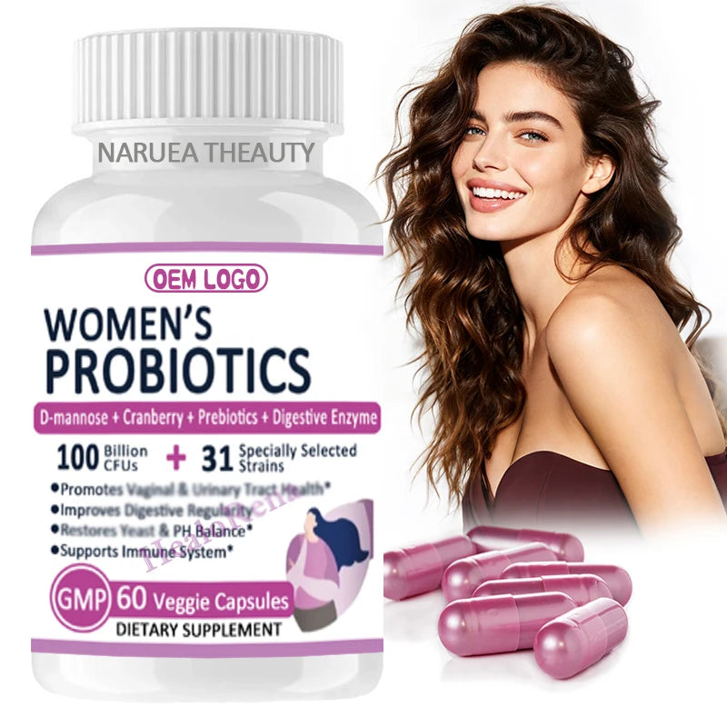 Private Label Women's Probiotics Supplement Promotes Vaginal Urinary Tract Health Women Probiotics Capsules