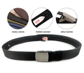 Outdoor Sports 3.8cm Man Anti-Lost Canvas Tank Nylon Hidden Zip Travel Money Web Belt With Pocket