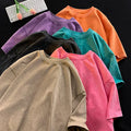 Wholesale Acid Wash Oversized Tshirt for Men 100% Cotton 250Gsm Heavyweight Custom Blank Vintage Plus Size T Shirt