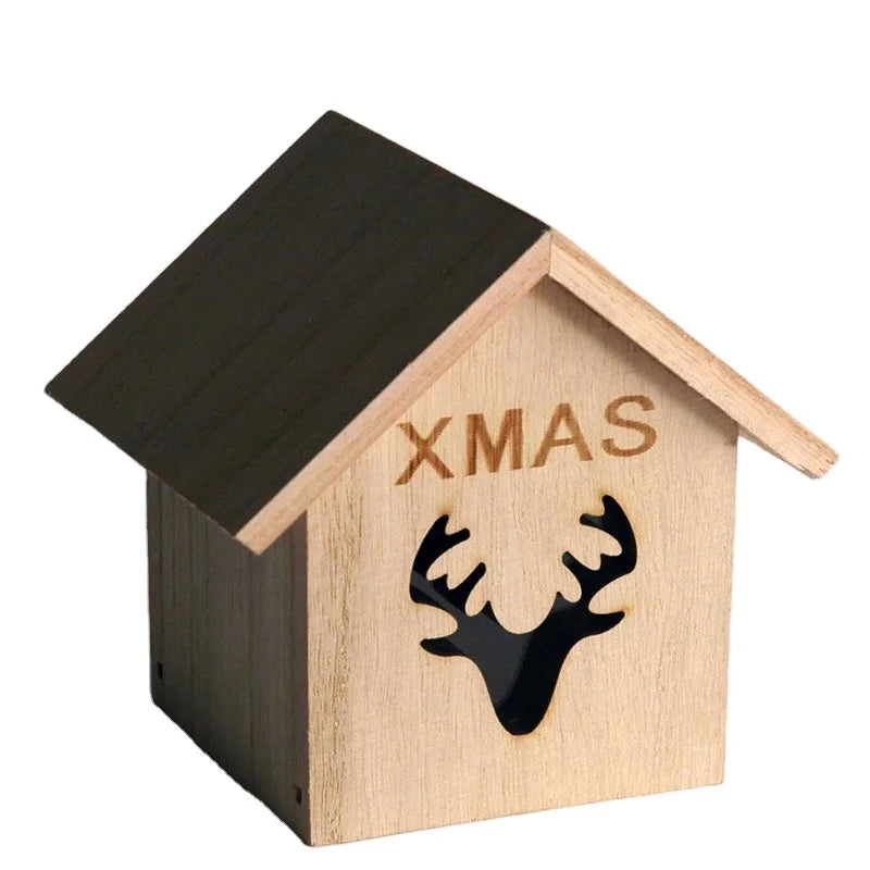 Wholesale Customization Creative  X'MAS  Wooden Piggy Bank