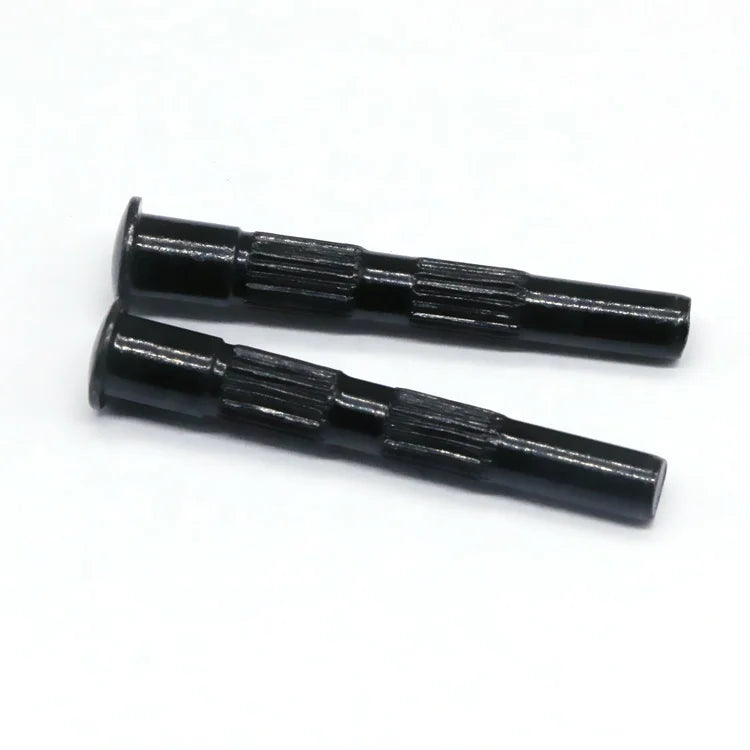 Custom Black Galvanized Nickel Plated Double Knurled Iron Head Solid Rivet New Design Saitong Brand MOQ 10000PCS Industrial
