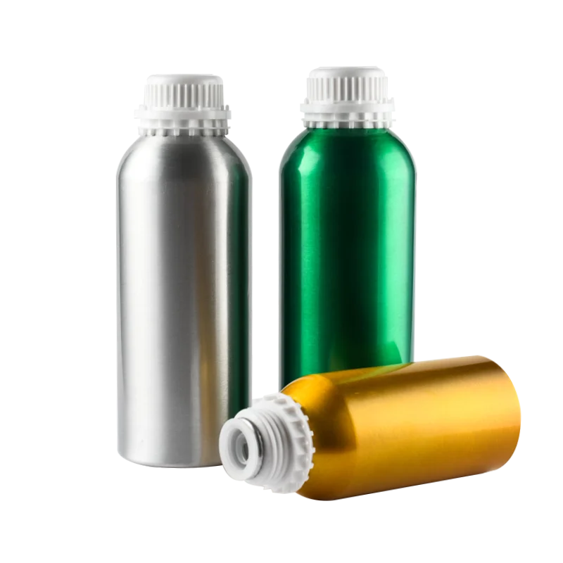 2025 Collection of Tamper Evident Aluminum Metal Bottles Empty 50ml 100ml 120ml 150ml 250ml 500ml 800ml Essential Aroma Oils