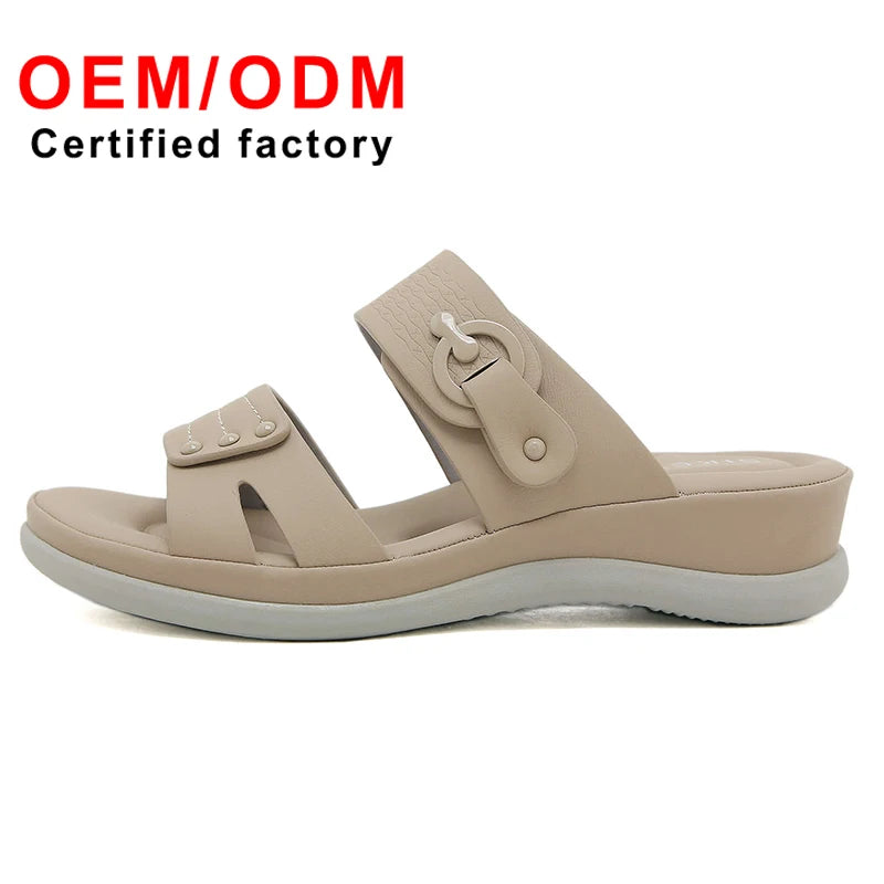 Premium Women's Summer Beach Sandals Large Size Casual Slide Shoes with Thick-Soled Platform Breathable Fashion Design