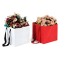 Lipack Square Bottom Cardboard Gift Paper Bag Flower Packaging Carrier Bags for Flowers