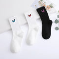 2023 Latest Crew Cartoon Breathable Knitted One Size Spring Socks & Hosiery Custom Logo Funny White Black Socks