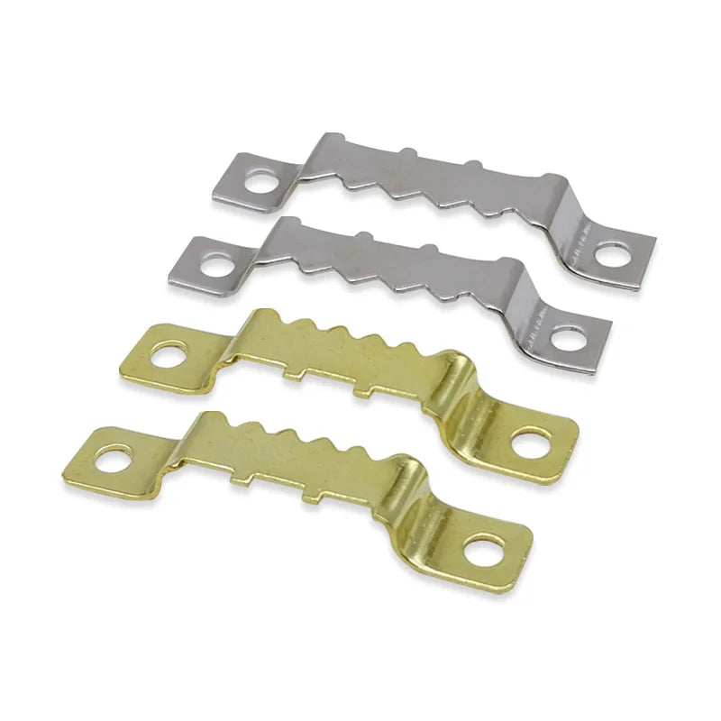 42x8mm Metal Iron Gold Silver Brass-plated Galvanized Hidden Sawtooth Photo Picture Frame Home Hanger Hook Hardware Box