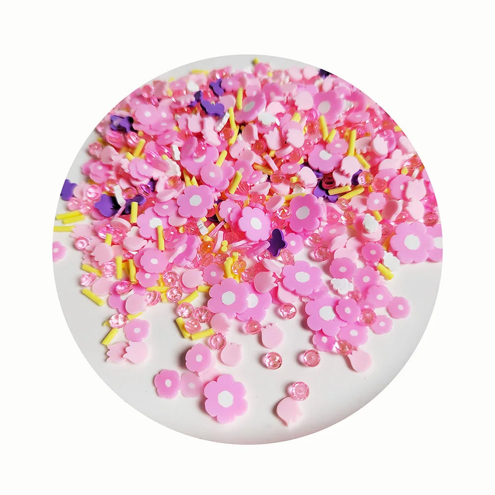 1kg Flower Handmade Soft Clay Mini Craft Supplies for Kids Slime Fillers Art Supplies Colorful Decorations Phone Stickers Gifts