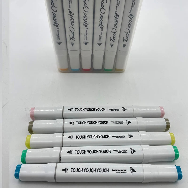 OEM Alcohol Based Double Ended Alcohol Graphic Marker Pens for Animation Design