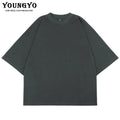 Custom Men's Vintage Oversize Boxy Mesh Cropped Jersey High Street Sports Streetwear With Blank Design Letter Pattern T-shirt