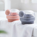 Skin Massage Scrubber Silicone Hair Body Brush Shower Scrubber With Soap Dispenser Bath Brush Exfoliating Silicone Body Scrubber