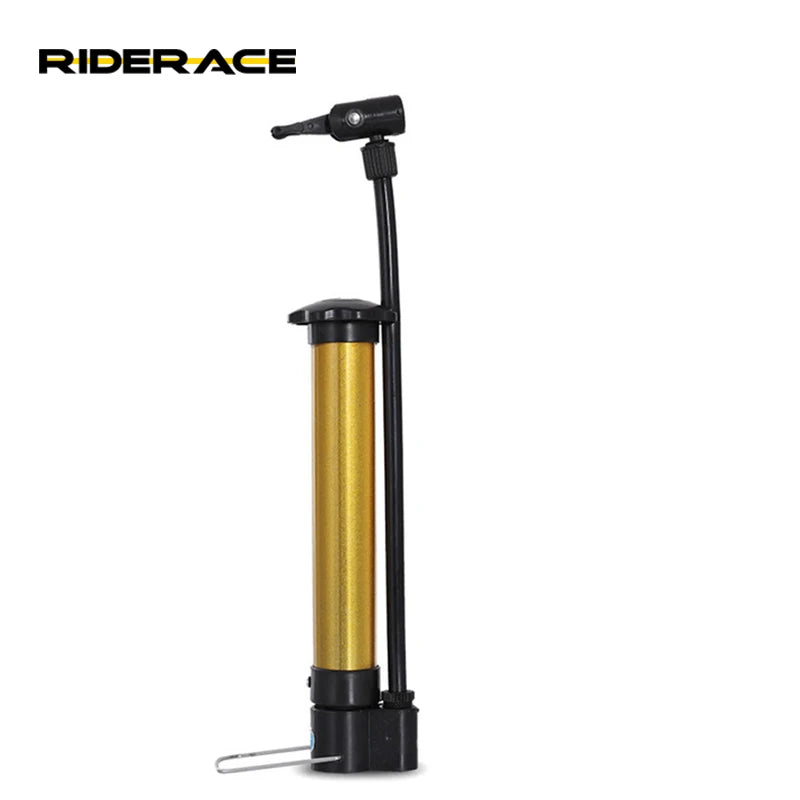 RIDERACE Bicycle Air Pump Durable Alloy Tube PVC Air Tube MTB Road Bike Motorcycle Cycle Tire Tyre Inflator Cycling Accessories
