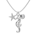 Dylam Summer Exclusive Selection Fashion S925 Silver Enamel 5A Zirconia Ocean Seahorse Evil Starfish Blue Eyes Pendant Necklace