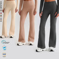 SHINBENE 32" Recycled Polyester Women No Camel Toe Gym Flare Leggings Sustainable Workout Yoga Flare Pants with Pocket
