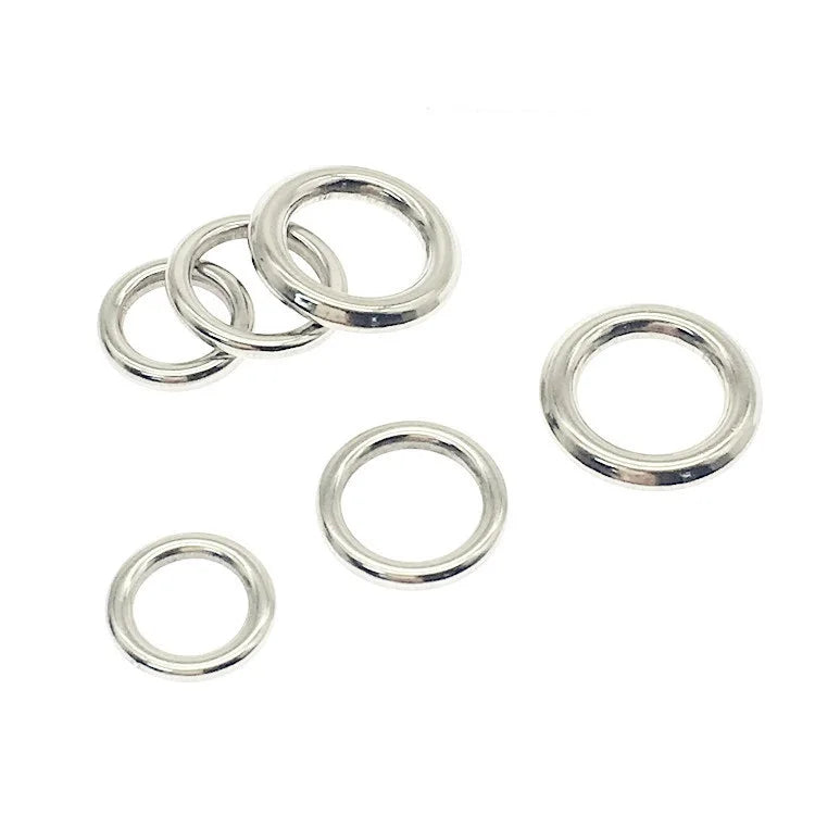 5.5mm Moulded Fishing Stainless Steel 304 Polishing Heavy Duty Seamless Cast Solid Round Jump Ring O Rings