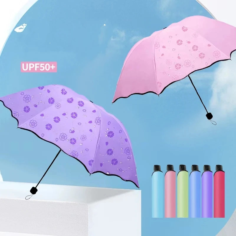 Promoto Folding Umbrella Personal logo Small Portable Windproof Umbrella with Custom logo for Mass Production