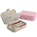 In Stock Wholesale Gift Jewelry Box Fashion Portable Multifunctional Custom Velvet Leather Jewelry Boxes