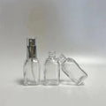 Clear Glass Perfume Bottles with Lotion Pump for Essential Oils Cosmetics Toner & Creams Screen Printing Screw Cap Seal