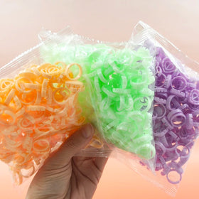 Heart Shape Plastic Eyelash Glue Ring Pink Lash Extension Blossom Cup Holder Disposable Glue Ring