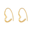 Nickel Free 999 Sterling Silver Geometric Open Heart Earring Hoops for Women Girls