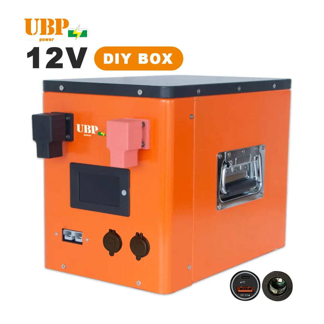UBPPOWER New Outdoor Empty Lithium Lifepo4 24V 48V 100Ah 200Ah 280Ah 320ah 4s Home Energy Storage 12V Diy Battery Box Kit Case